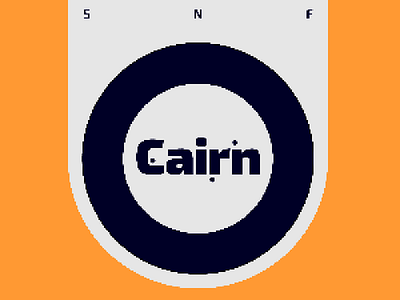 Cairn degrade design glitch pixel typography