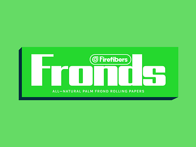Firefibers — Fronds branding grass lines papers rolling smoking type typography weed