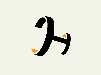 Homophone color letter lettering logo orange type typography