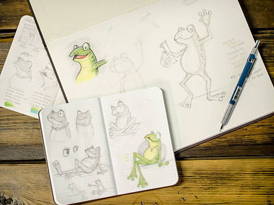 Chubby Frog Sketching character frog sketch