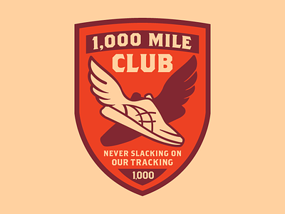 1,000 Mile Club badge run run club running