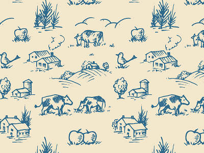 Upstate Farm Pattern agriculture cows farms pattern whatever