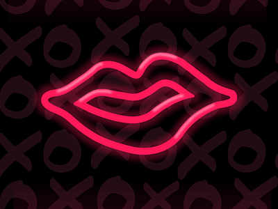 XOXOXO lips neon restaurant restaurant branding tacos xoxo