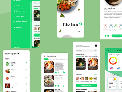 DIG INN - Healthy Food App Concept