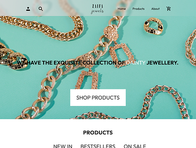 Zaifa - A small jewelry business website logo ui