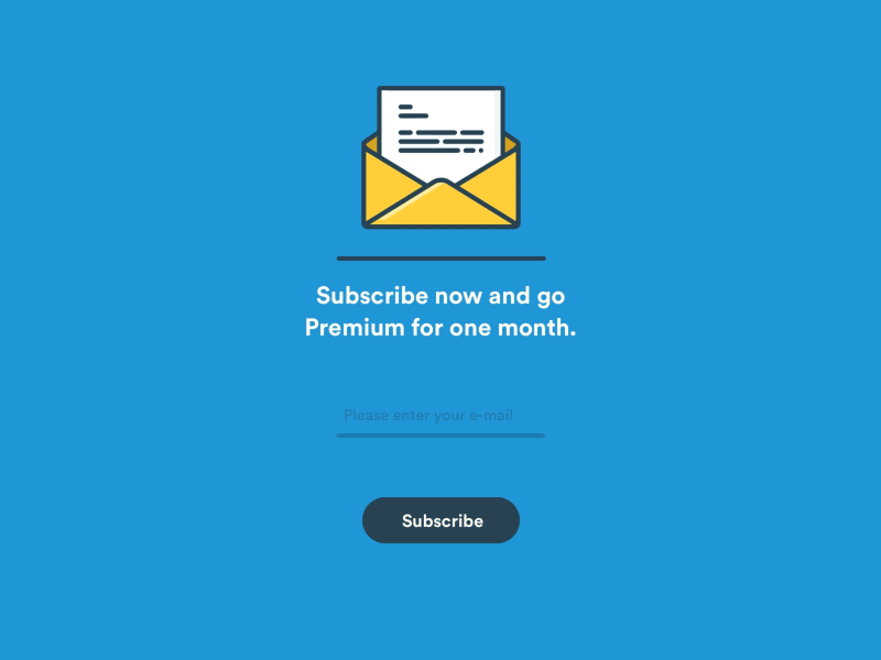 Daily UI Day 026 Subscribe