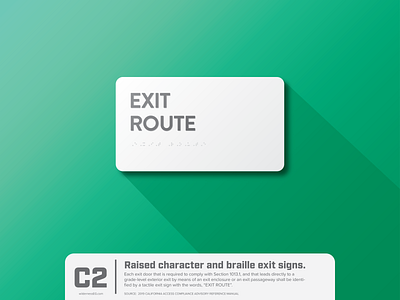 Sign Type: Exit Route design illustration illustrator minimal signage signs typography ui ux vector