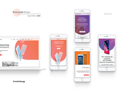 Responsive Tech Design branding design minimal mobile web design responsive design ui uiux vector web deisgn