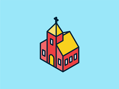 Isometric Church Icon
