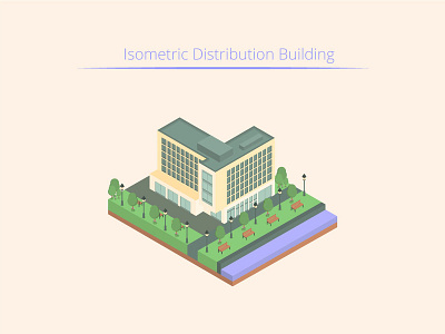Isometric Distribution Building building design flat graphic graphic design illustration isometric isometric design vector