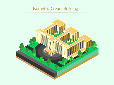 Isometric Cream Building building design flat graphic graphic design illustration isometric isometric design vector