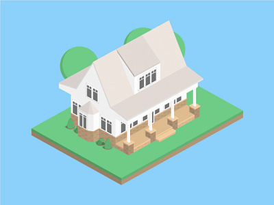 Isometric Dawn Pink House building design flat graphic graphic design illustration isometric isometric design vector
