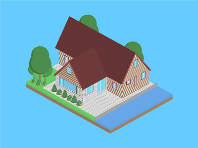 Isometric Buccaneer House building design flat graphic graphic design illustration isometric isometric design vector