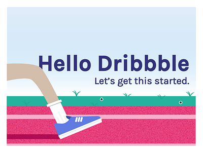 Hello Dribbble! Lanya here. debut drafted hello outdoors running