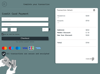 Daily UI 002 - Credit Card Payment app daily ui design graphic design logo typography ui vector