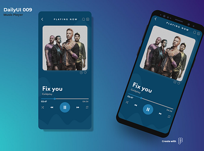 Daily UI 009 - Music Player app branding daily ui design graphic design illustration logo typography ui ui design vector