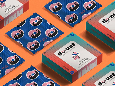 donut Condoms Packaging Mockup