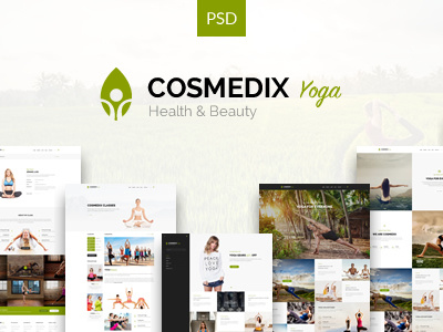 Cosmedix Yoga cerative clean multipurpose psd psd template template theme yoga