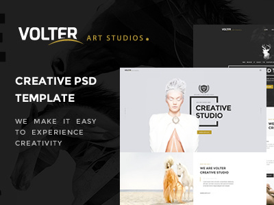 Volter - PSD Template clean creative modern portfolio psd template theme