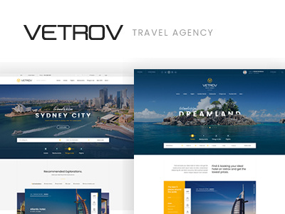 Vetrov - Hotel, Tours & Travels PSD Template