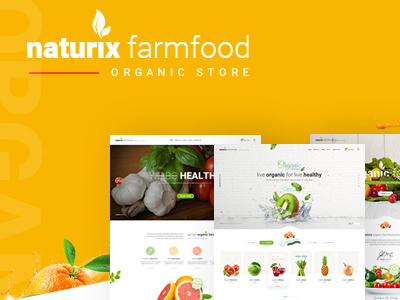 Naturix - Organic Store PSD Template clean ecommerce farm food fresh fruits healthy online store organic store vegetables