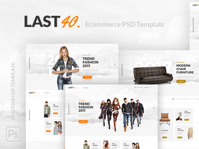 Last40 Store - Ecommerce PSD template clean ecommerce fashion food fresh fruits healthy online store organic retail shopping cart vegetables