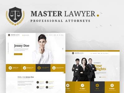 Master Lawyer Website Template attorney clean counsel law law firm lawyer legal modern. business officer