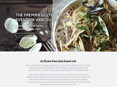 Event One Pager food web design web site webdesign website wordpress
