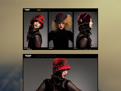 Couture Millinery Showcase black dark elegant gallery photography web web design web site webdesign website wordpress