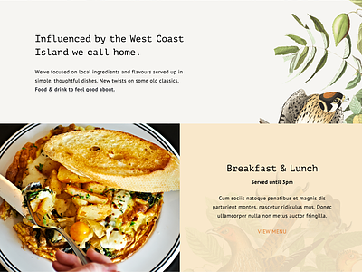 Another WIP clean food illustration minimal photography restaurant typography web design website white wordpress