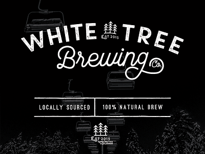White Tree Brewing WIP #1 branding brandmark lettering logo script typography wordmark