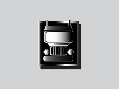 Truck Logo branding design gradient graphic design head icon illustration logo monochrome truck ui vector