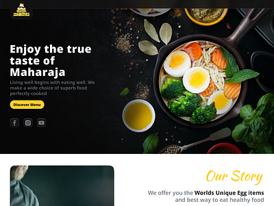 Anda Ka Maharaja - Fine Egg Restaurant branding graphic design logo ui