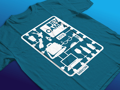 Datacom Dev Camp Tshirt cutout graphic t-shirt