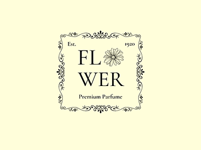 FLOWER Classic Retro Logo for Parfume Brand