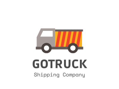 GOTRUCK Logo Vector For Shipping Company branding canva design illustration logo