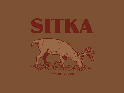 Sitka Whitetail adventure camping deer design hunt hunting illustration outdoors sitka