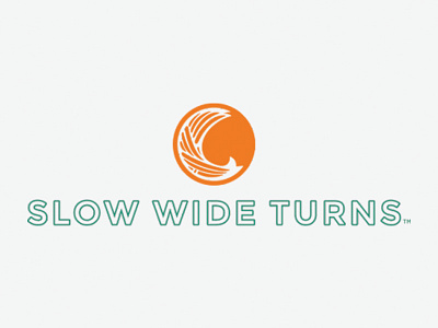 Slow Wide Turns Logo adventure explore hiking logo outdoors slow wide turns surfing