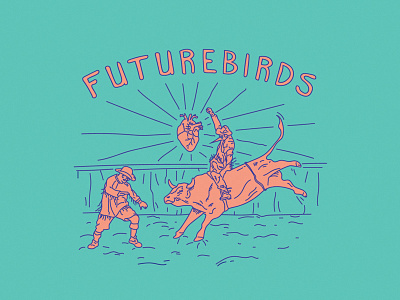 Rodeo Futurebirds band bull cowboy futurebirds heart out west rodeo
