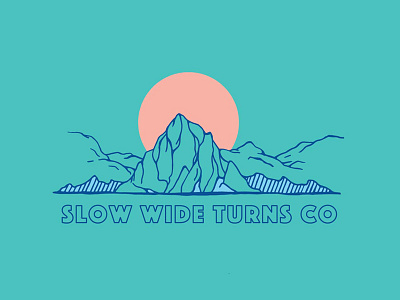 Slow Wide Turns Design adventure mountains nature outdoor road trip slow wide turns sun sunrise the woods