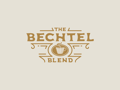 The Bechtel Blend blend classic coffee handwritten illustration logo pen tool