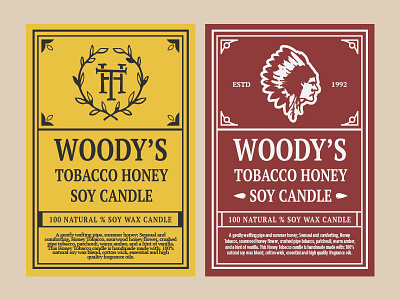 Vintage Candle Labels