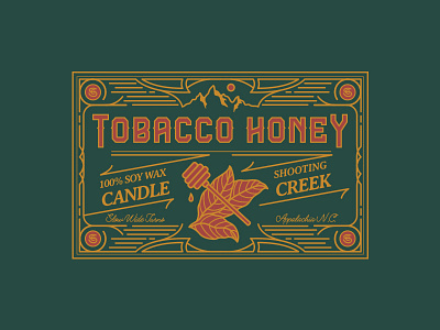 Tobacco Honey Label adventure candle hiking honey mountains nature outdoors outside tobacco