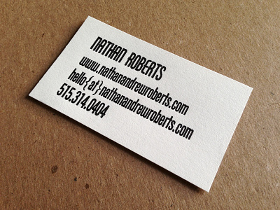 Letterpress Business Cards business card letterpress