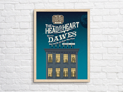 The Head And The Heart illustration poster typography