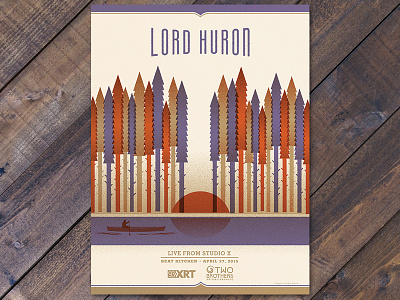 Lord Huron illustration minimal poster screen print typography