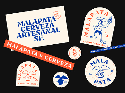 Malapata Brewery - Labels and badges badge design badge logo badges branding brewery brewery branding brewery logo craft beer craftbeer design icons illustration labels logo malapata stickers typography