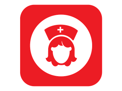 Little icon icon nurse red