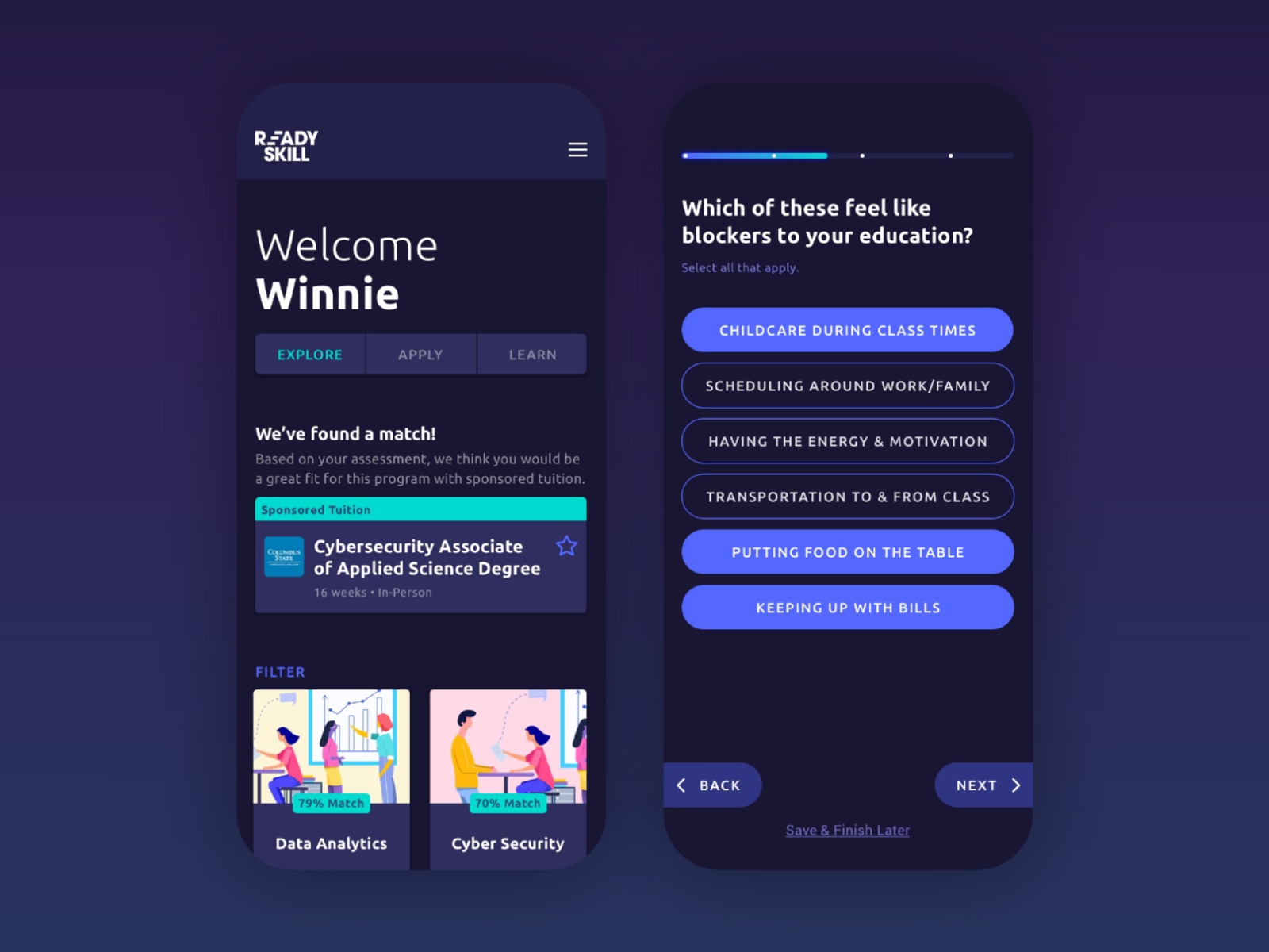 Dark mode concept UI by Hannah Greene for ZoCo Design on Dribbble