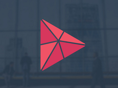 Arrow Icon Logo action business collaboration consulting logo navy red triangle